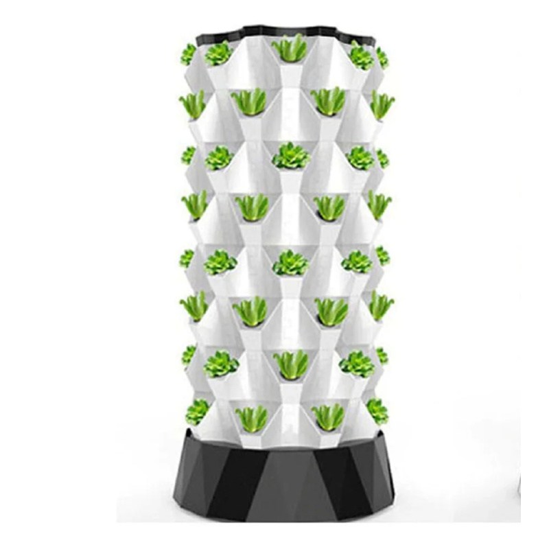 Hydroponic Tower Planter - หอปลูกพืชแนวตั้ง, ระบบปลูกสับปะรดแบบไฮโดรโปนิกส์, 6 ชั้น, 48 ตำแหน่งปลูก,