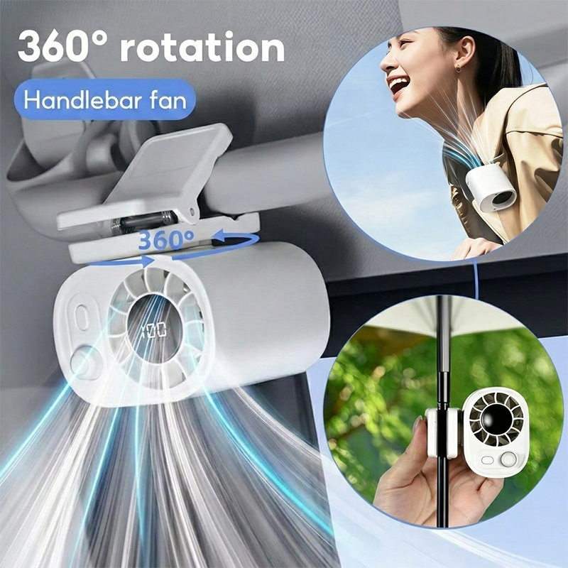 Oscillating Fan Clip - พัดลมติดรถยนต์ 360 องศา ° พัดลมพกพาแบบหมุนได้ 100