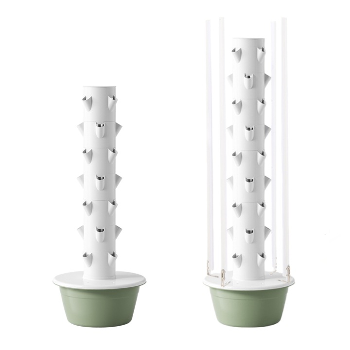 กระถางปลูกผักไฮโดรโปนิกส์แนวตั - Hydroponic Tower Planter บทวิจารณ์และราคา