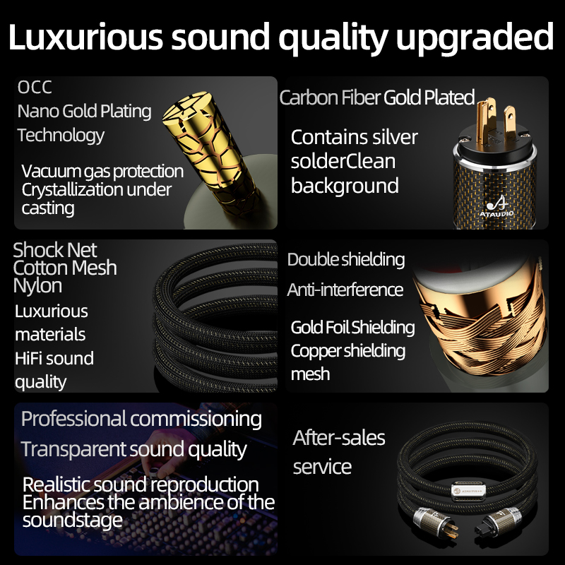 ATAUDIO สายไฟไฮไฟพร้อมปลั๊กชุบ - Carbon Filter Inline บทวิจารณ์และราคา
