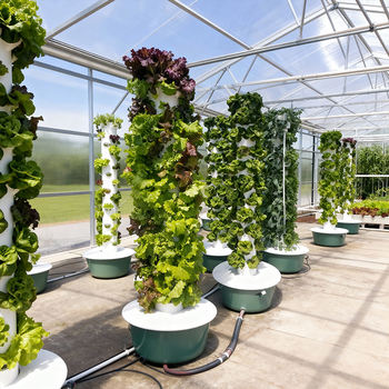 ระบบปลูกผักไฮโดรโปนิกส์แบบตั้ง - Hydroponic Tower Planter บทวิจารณ์และราคา
