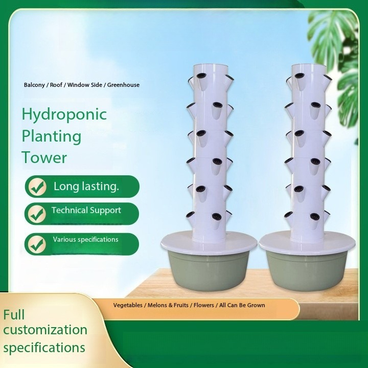 หอปลูกพืชไฮโดรโปนิกส์พร้อมไฟ L - Hydroponic Tower Planter บทวิจารณ์และราคา