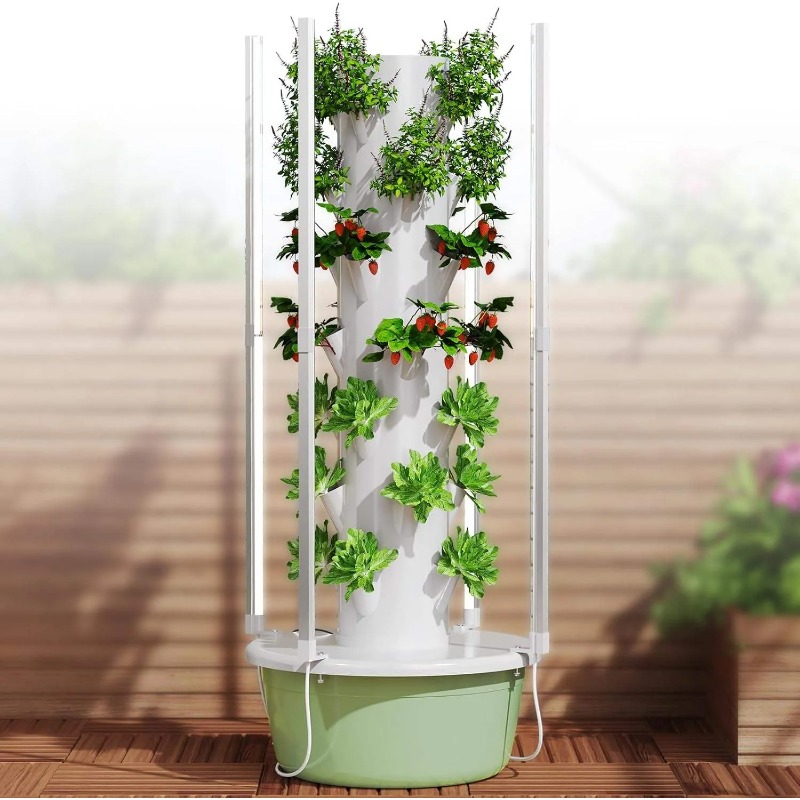 ชุดระบบปลูกพืชแบบไฮโดรโปนิกส์พ - Hydroponic Tower Planter บทวิจารณ์และราคา