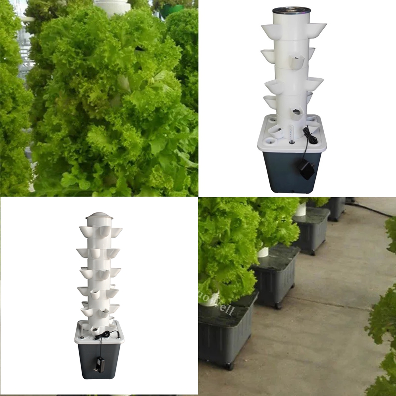 ระบบปลูกผักไฮโดรโปนิกส์แบบแนวต - Hydroponic Tower Planter บทวิจารณ์และราคา