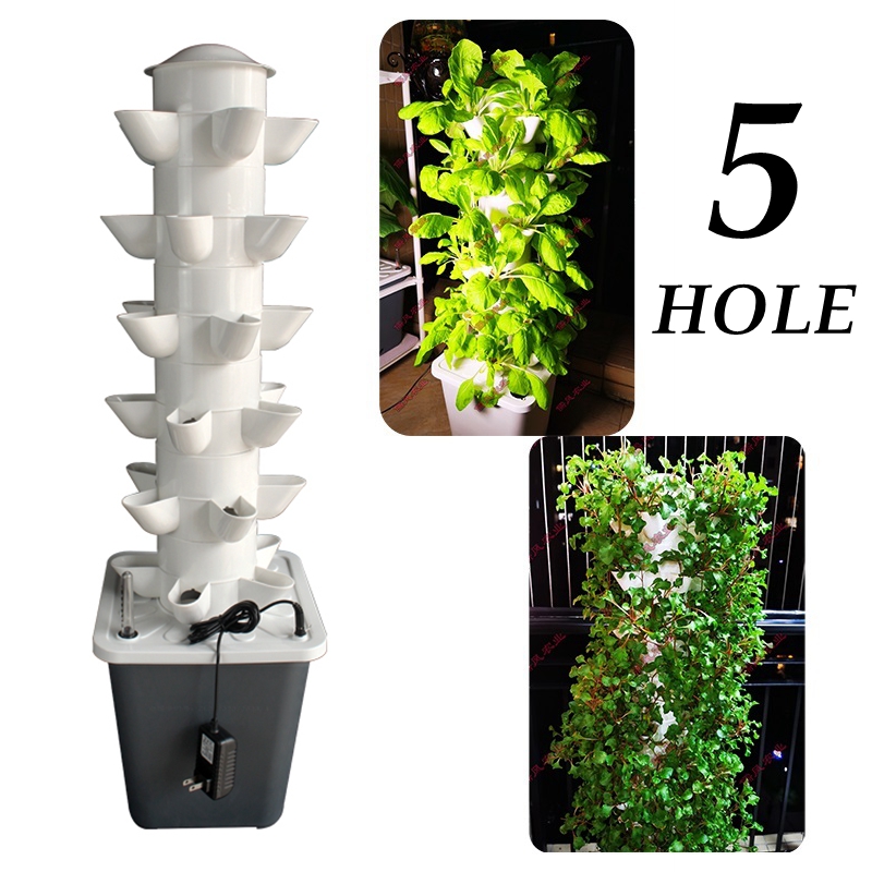 ระบบปลูกผักไฮโดรโปนิกส์แบบแนวต - Hydroponic Tower Planter บทวิจารณ์และราคา