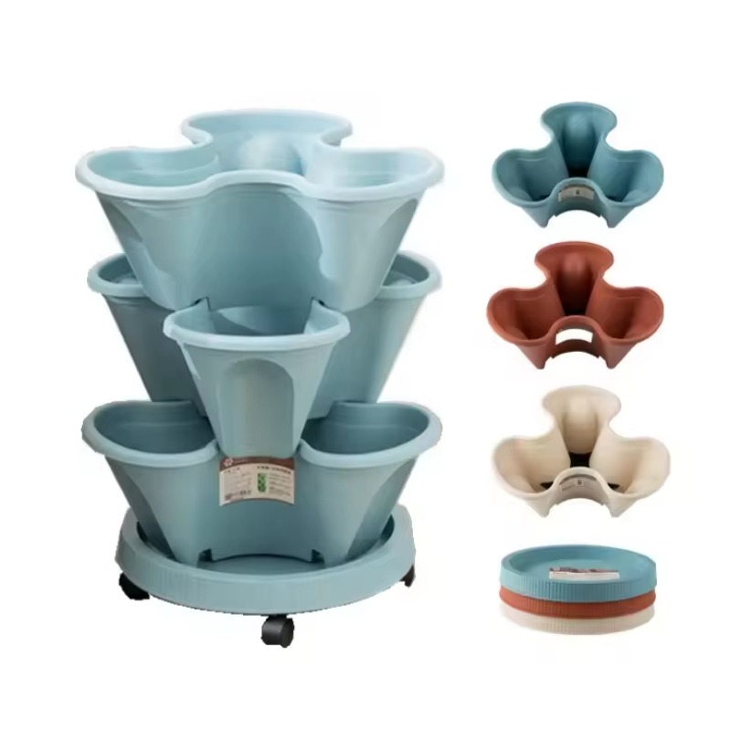 กระถางปลูกสตรอว์เบอร์รีแบบซ้อน - Hydroponic Tower Planter บทวิจารณ์และราคา