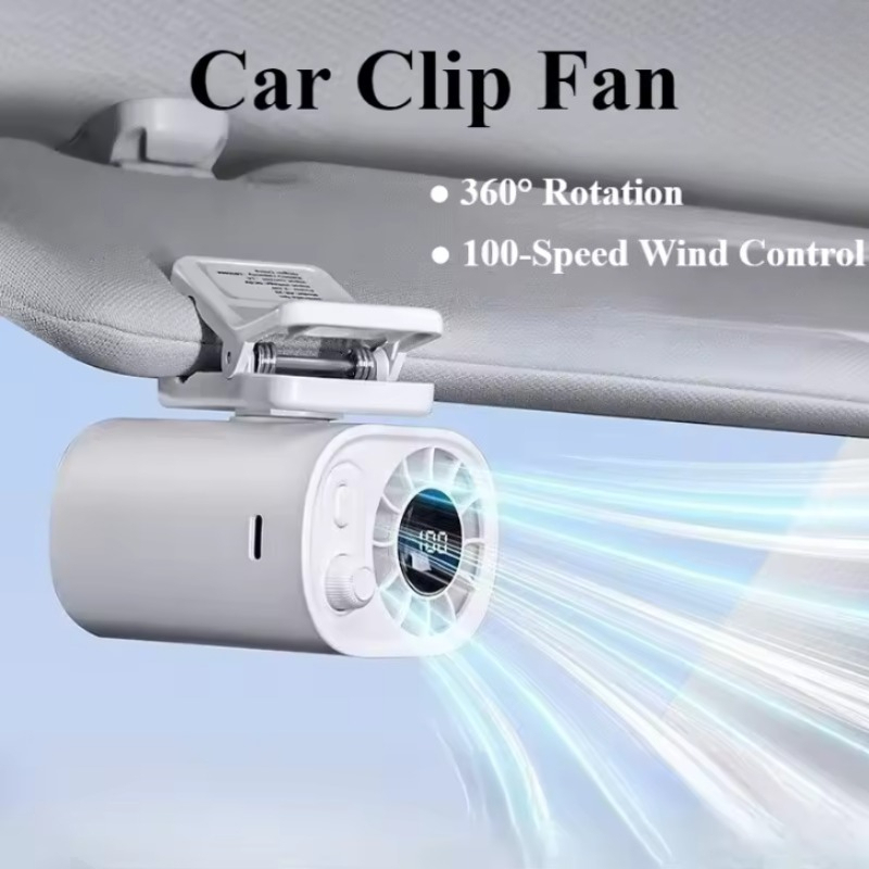 พัดลมติดรถยนต์แบบหนีบ 360 องศา - Oscillating Fan Clip บทวิจารณ์และราคา